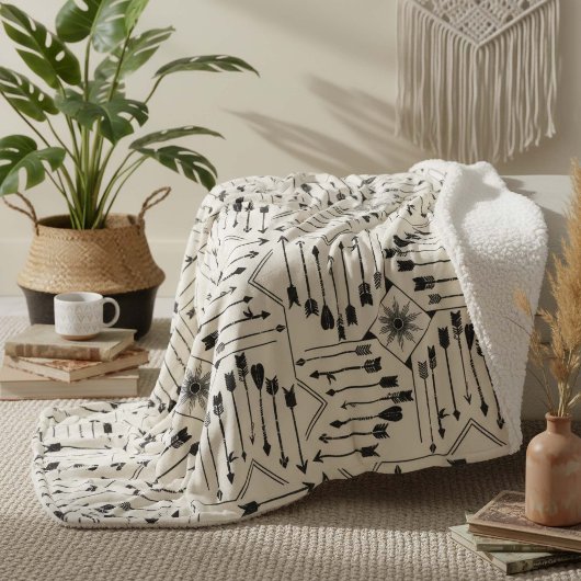 Boho矢印とSun V12 ID748 シェルパブランケット