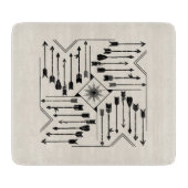 Boho矢印とSun V12 Sq ID748 カッティングボード (正面)