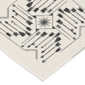 Boho矢印とSun V12 Sq ID748 ショートテーブルランナー (コーナー)