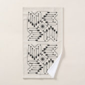 Boho矢印とSun V12 Sq ID748 バスタオルセット (ハンドタオル)