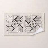 Boho矢印とSun V12 Sq ID748 バスタオルセット (ハンドタオル)