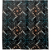 Boho矢印とSun V1 ID748 シャワーカーテン (正面)