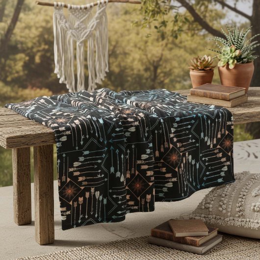 Boho矢印とSun V1 ID748 フリースブランケット
