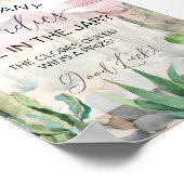 Boho砂漠サボテン赤ちゃんシャワーキャンディ推測ゲーム ポスター (角)