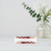 Boho砂漠フローラ結婚式RSVPカード スキニー名刺 (スタンド正面)