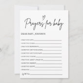 Boho祈りの言葉ベビーが赤ちゃんのシャワーを望む 招待状 (正面)