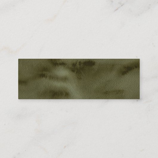 Boho秋のフローラブライダルレジストリ挿入カード スキニー名刺 (裏面)