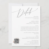 Boho秋のワイルドフラワーQRコード結婚すべて 招待状 (裏面)