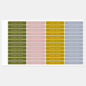 Boho秋の名前ラベル ラベル (シート)