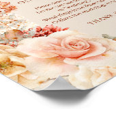 Boho秋の庭のスパイスオレンジその上にリングを置く ポスター (角)