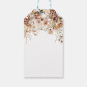 Boho秋の愛ワイルドフラワーベビーシャワー ギフトタグ (裏面)