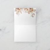 Boho秋の愛ワイルドフラワーベビーシャワー サンキューカード (内部)