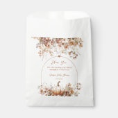 Boho秋の愛ワイルドフラワーベビーシャワー フェイバーバッグ (正面)