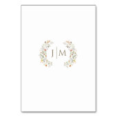 Boho秋の牧草地の花の結婚式のテーブル番号 テーブルナンバー (裏面)