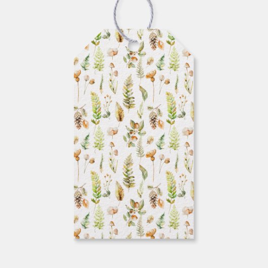 Boho秋をテーマにした秋の結婚式サンキュー ギフトタグ (裏面)