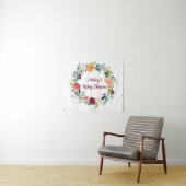 Boho秋インラブシック秋のベビーシャワー背景 タペストリー (インサイチュ(横))