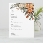 Boho秋ウィンターメニューカード名(裏面) メニュー (スタンド正面)