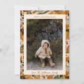 Boho秋テラコッタフローラ写真Thanksgiving シーズンカード (正面)