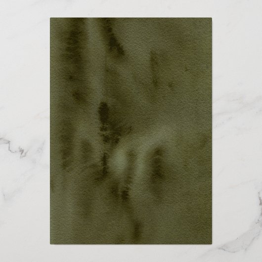 Boho秋フローラオーバルフレーム結婚ズ 箔招待状 (裏面)