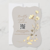 Boho秋フローラブラケットウェディング招待 招待状 (裏面)