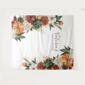 Boho秋ブライダルシャワーフォトブース背景 タペストリー (正面(横))