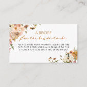 Boho秋ブライダルレシピエンクロージャカード エンクロージャーカード (正面)