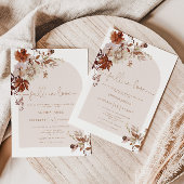 Boho秋ラブbridalシャワー招待 招待状