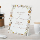 Boho秋何人のキスブライダルシャワーポスター 台座サイン (インサイチュ)