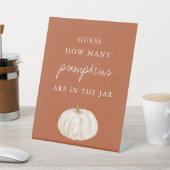 Boho秋推測かぼちゃの赤ちゃんシャワーの数 台座サイン (インサイチュ)