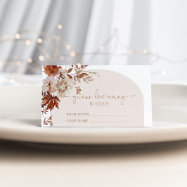 Boho秋推測キスブライダルゲーム エンクロージャーカード