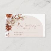 Boho秋推測キスブライダルゲーム エンクロージャーカード (正面)