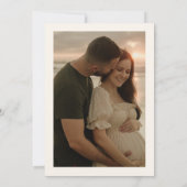 Boho秋素朴フローラ赤ちゃんシャワーパーティー写真 招待状 (裏面)