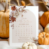 Boho秋素朴日付の保存 招待状