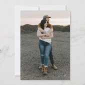 Boho秋花結婚写真 セーブザデート (裏面)