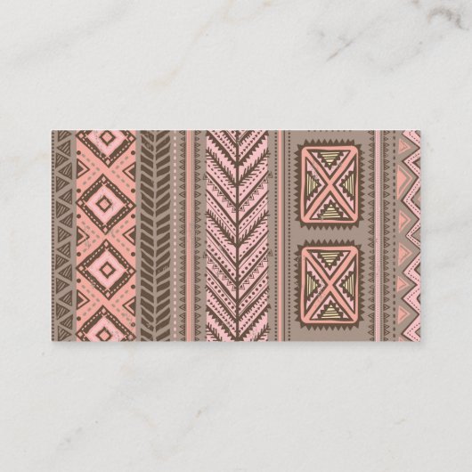 Boho種族の素朴なShoweのおむつのラッフルのチケット エンクロージャーカード (裏面)