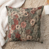 Boho素朴な秋アーストーンのサークル刺繍 クッション (ブランケット)