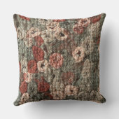 Boho素朴な秋アーストーンのサークル刺繍 クッション (裏面)