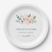 Boho素朴な|の卒業 ペーパープレート (正面)