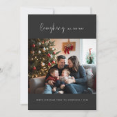 Boho素朴は写真のクリスマスを笑い飛ばす シーズンカード (正面)