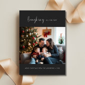 Boho素朴は写真のクリスマスを笑い飛ばす シーズンカード