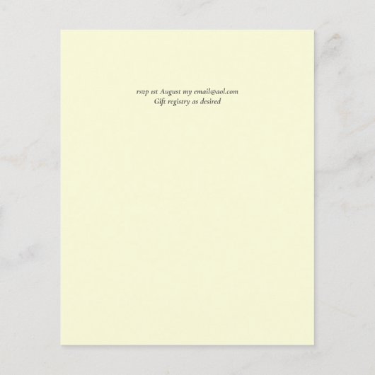 BOHO素朴ひまわり結婚緑 (裏面)