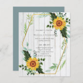 BOHO素朴ひまわり結婚緑 (正面/裏面)