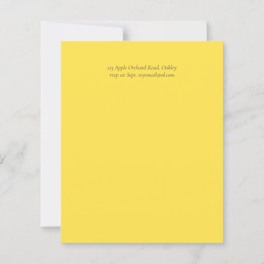 BOHO素朴ひまわり結婚緑 (裏面)