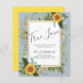 BOHO素朴ひまわり結婚緑 (正面/裏面)