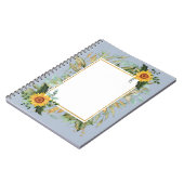 BOHO素朴ひまわり結婚緑 ノートブック (左側)