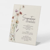 Boho素朴シグネチャードリンク台座看板 台座サイン (正面)