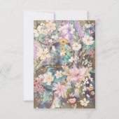 Boho素朴フローラウェディングRSVPカード (裏面)