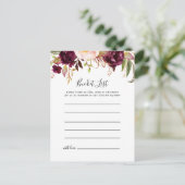 Boho素朴フローラカラフルバケットリストカード ポストカード (スタンド正面)