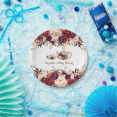 Boho素朴フローラシャワーティーパーティー7"プレート ペーパープレート (パーティー)