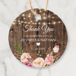 Boho素朴フローラストリングライトサンキュー フェイバータグ